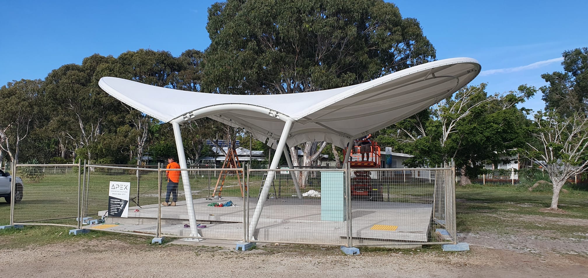 Featured image for “New sheltered Stage at Valla Reserve – Almost Complete”