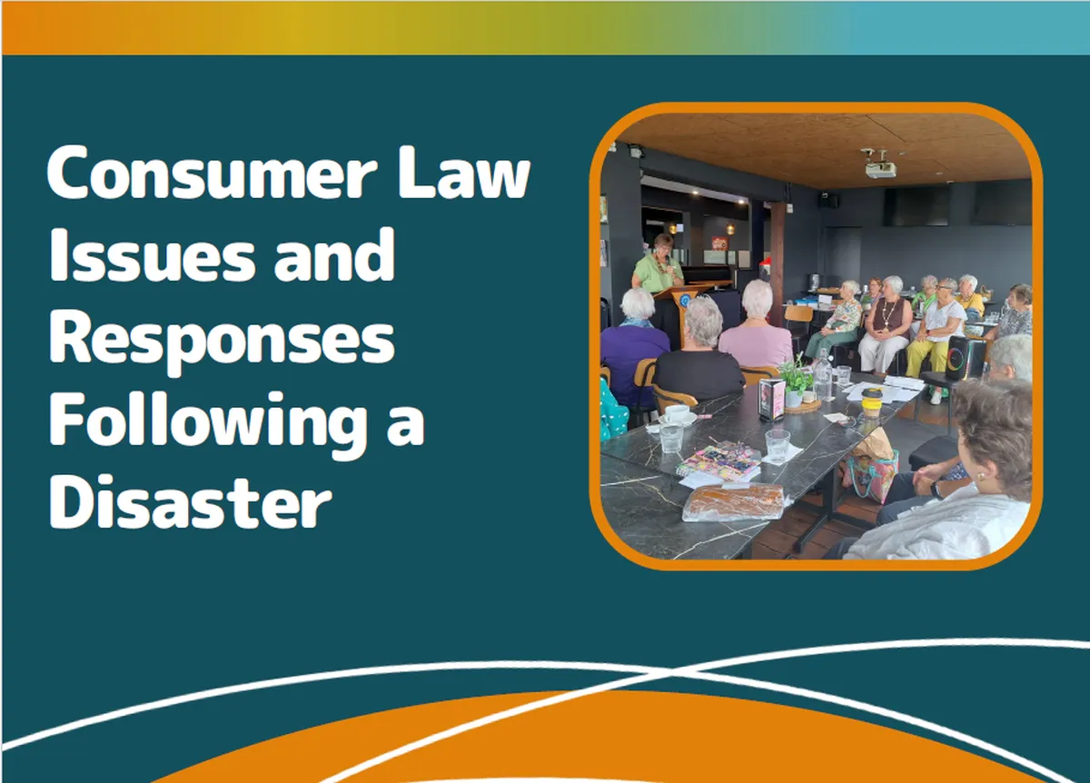 Featured image for “Consumer Law Issues and Responses Following a Disaster (Free Law information @ Valla Beach Community Hall Wednesday 6 May 2026)”
